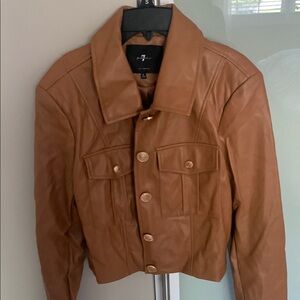Free People Brown Bomber Jacket